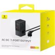 Мережевий зарядний пристрій Baseus PowerCombo Tower Digital PowerStrip 3AC+2U+2C 35W with 1.5m Power Cord EU Cluster Black
