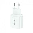 Мережевий зарядний пристрій Usams US-CC090 T24 2.1A Dual USB Travel Charger (EU) White