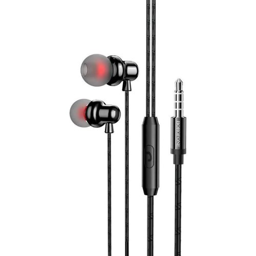 Навушники BOROFONE BM65 Sole wire-controlled earphones with mic Extreme night Black