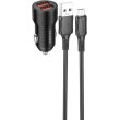 АЗП BOROFONE BZ19B Wisdom 36W dual port QC3.0 car charger set(Micro) Black