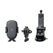 Автотримач Usams US-CD187 15W Wireless Charging Car Holder With Colorful Light