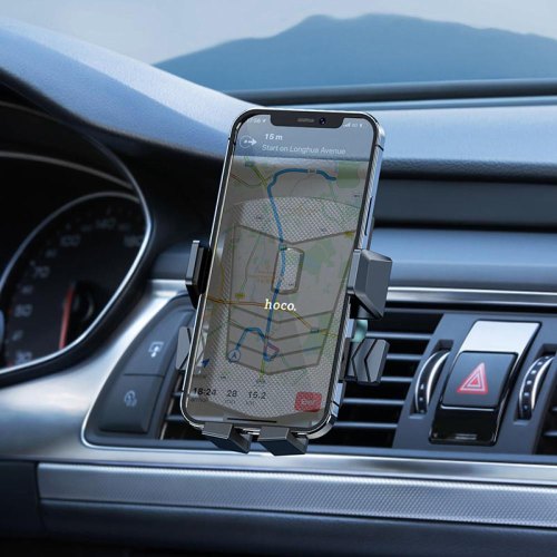 Автотримач HOCO CA86 Davy one-button air outlet car holder Black