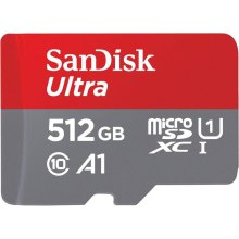 microSDXC (UHS-1) SanDisk Ultra 512Gb class 10 A1 (150Mb/s) (adapter SD)