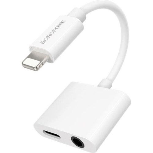 Адаптер BOROFONE BV12 Lightning to 3.5 Digital audio converter White