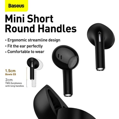 Навушники Baseus True Wireless Earphones Bowie E8 Black