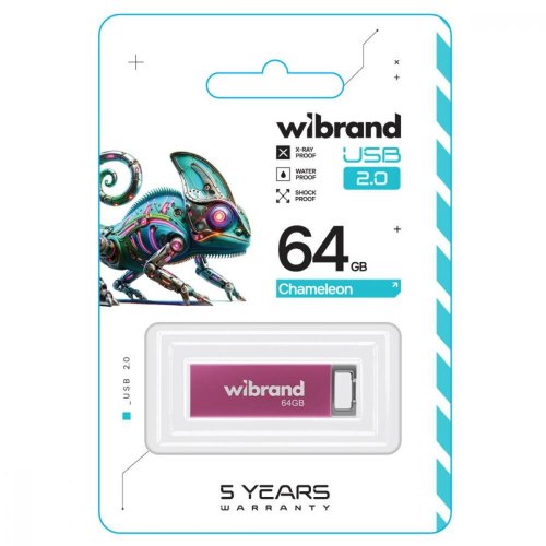 USB Flash Wibrand USB 2.0 Chameleon 64Gb Pink