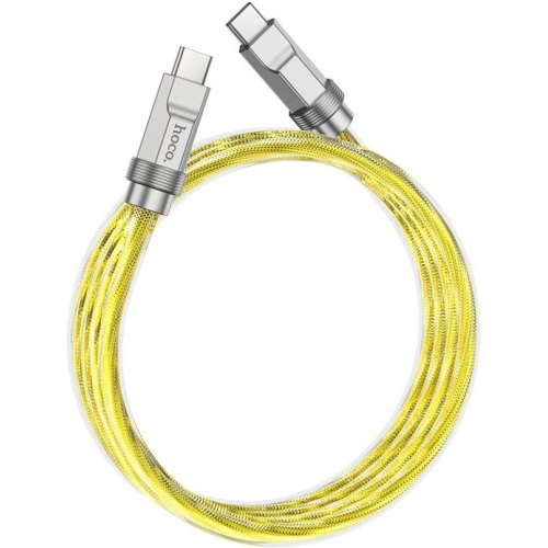 Кабель HOCO U113 Solid 100W silicone Type-C To Type-C Gold