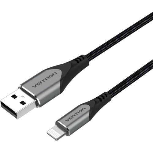 Кабель Vention Aluminum Alloy Type USB 2.0 USB for Lightning 2M Gray