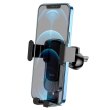 Автотримач HOCO CA103 vertical and horizontal air outlet gravity car holder Black Metal Gray