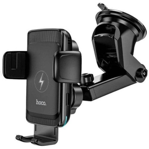 Автотримач з БЗП HOCO S35 Smart alignment wireless charging car holder Black