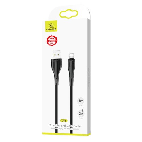 Кабель Usams US-SJ371 U38 USB for Lightning 1m Black