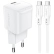 Мережевий зарядний пристрій ACEFAST A77 mini PD30W GaN single USB-C charger set (C3-03) White