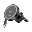 Тримач для мобiльного з БЗП BOROFONE BH207 Mona retractable magnetic wireless fast charging car holder(air outlet) Black