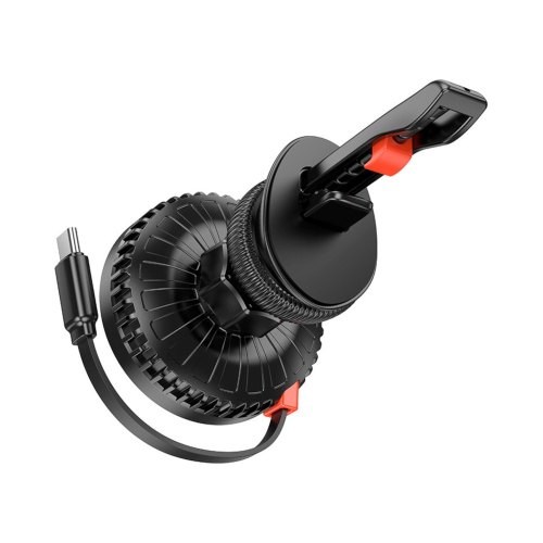 Тримач для мобiльного з БЗП BOROFONE BH207 Mona retractable magnetic wireless fast charging car holder(air outlet) Black