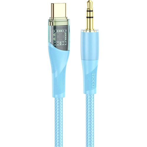 Аудiокабель HOCO UPA25 Transparent Discovery Edition Digital audio conversion cable Type-C Blue