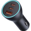 Автомобільний зарядний пристрій Baseus Golden Contactor Pro Triple Fast Charger Car Charger 65W U+C+C Dark Gray