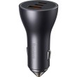 Автомобільний зарядний пристрій Baseus Golden Contactor Pro Triple Fast Charger Car Charger 65W U+C+C Dark Gray
