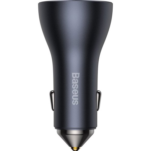Автомобільний зарядний пристрій Baseus Golden Contactor Pro Triple Fast Charger Car Charger 65W U+C+C Dark Gray