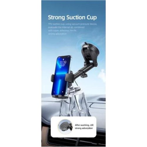 Автотримач Usams US-ZJ072 Car Center Console Retractable Transparent Holder