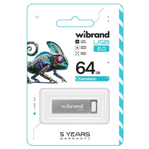 USB Flash Wibrand USB 2.0 Chameleon 64Gb Silver
