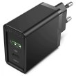 Мережевий зарядний пристрій Vention Two-Port USB(A+C) Wall Charger (18W/20W) EU-Plug Black (FBBB0-EU)