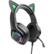 Навушники HOCO W107 Cute cat luminous cat ear gaming headphones Elf Cat
