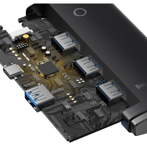 USB-Hub Baseus Lite Series 4-Port Type-C HUB Adapter (Type-C to USB 3.0*4 ) 2m Black