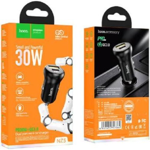 АЗП з FM-модулятором HOCO E67 Fighter QC3.0 18W car BT FM transmitter Black