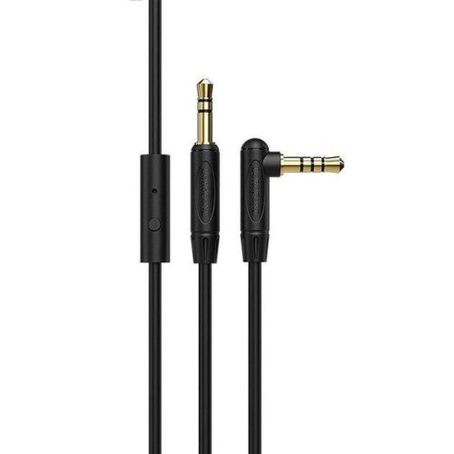 Аудiо-кабель BOROFONE BL5 audio AUX cable 1m, with microphone Black