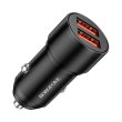 АЗП BOROFONE BZ19 Wisdom dual port car charger Black