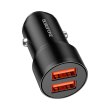 АЗП BOROFONE BZ19 Wisdom dual port car charger Black