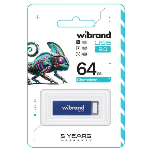 USB Flash Wibrand USB 2.0 Chameleon 64Gb Blue