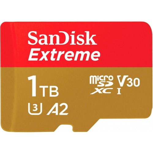 microSDXC (UHS-1 U3) SanDisk Extreme A2 1TB class 10 V30 (R190MB/s,W130MB/s) (adapter SD)