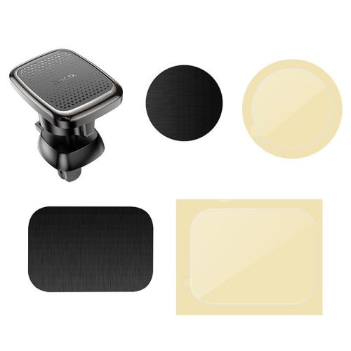 Автотримач HOCO CA106 Air outlet magnetic car holder Black Metal Gray