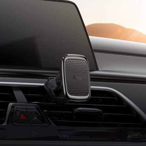 Автотримач HOCO CA106 Air outlet magnetic car holder Black Metal Gray