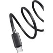 Кабель Usams US-SJ696 60W Striped Data Cable Type-C To Type-C-KY Series 2M Black