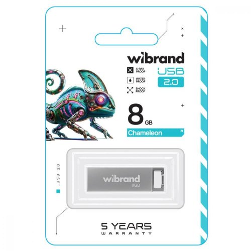 USB Flash Wibrand USB 2.0 Chameleon 8Gb Silver