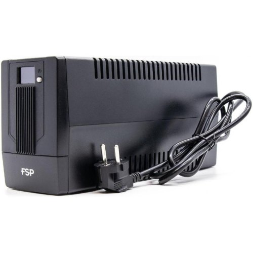 ДБЖ FSP iFP-600, 600ВА/360Вт, USB, LCD, 2хSchuko, AVR, Black