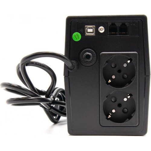 ДБЖ FSP iFP-600, 600ВА/360Вт, USB, LCD, 2хSchuko, AVR, Black