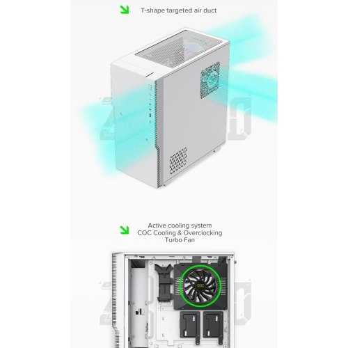 Корпус без БЖ, GameMax ZORRO COC White