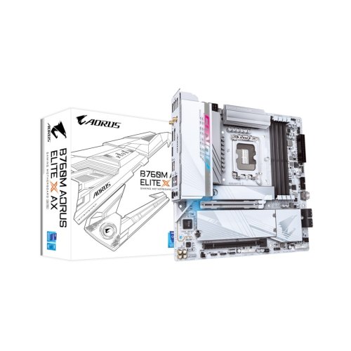 Материнська плата GIGABYTE B760M AORUS ELITE X AX s1700 4xDDR5 2xM.2 HDMI DP microATX