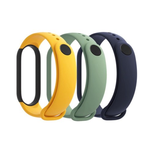 Набір ремінців для Mi Band 6/5 3шт. (Navy Blue/Yellow/Mint Green, BHR4640GL) original
