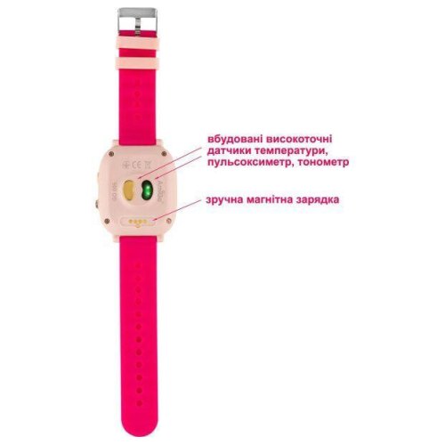 Дитячий смарт-годинник AmiGo GO005 4G WIFI Thermometer Pink