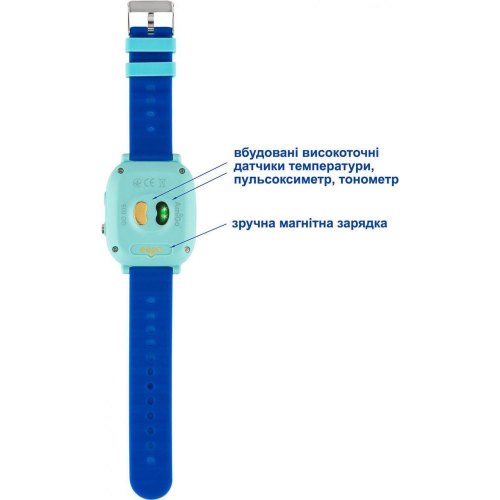 Дитячий смарт-годинник AmiGo GO005 4G WIFI Thermometer Blue