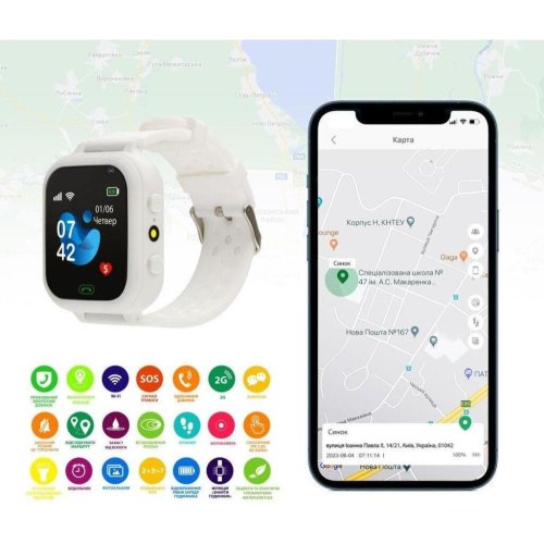 Смарт-годинник дитячий AmiGo GO009  White