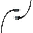 Кабель Colorway USB - Type-C (nylon) 2.4а 1м Black