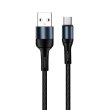 Кабель Colorway USB - Type-C (nylon) 2.4а 1м Black