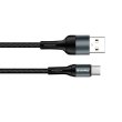 Кабель Colorway USB - Type-C (nylon) 2.4а 1м Black