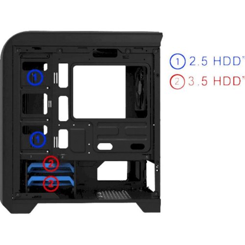 Корпус без БЖ GameMax H601-BR