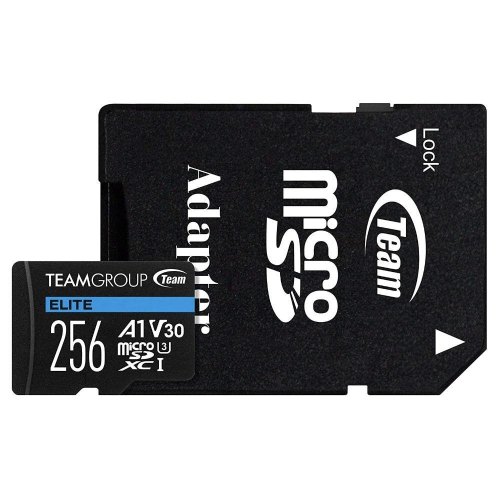 microSDHC TEAM ELITE uSDXC 256GB UHS-I U3 V30 A1 RETAIL W/Adapter